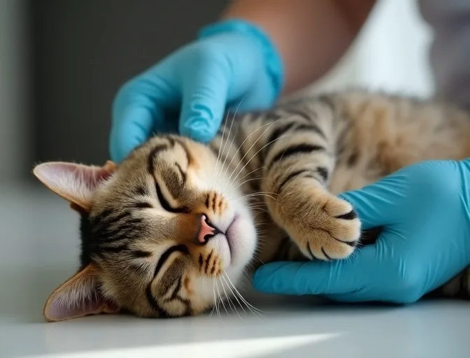 Specialist carefully handling a deceased cat with dignity in Bell Park